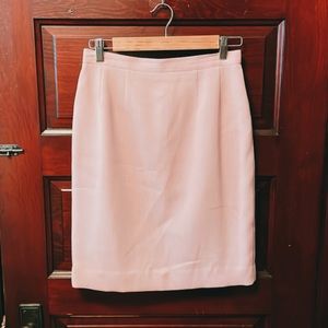 Vintage blush pink pencil skirt
